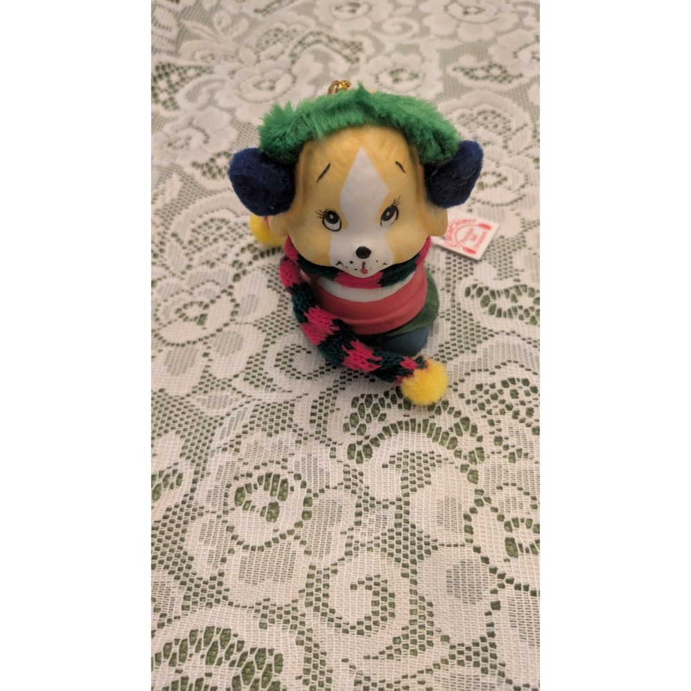 Chilly Chimer Porcelain Dog Bell Ornament, Christmas, Holiday, Collectible